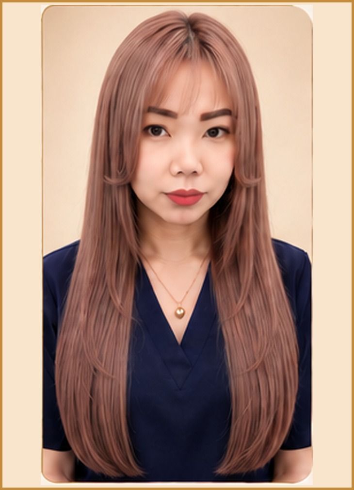 Soft Hime Cut, front view