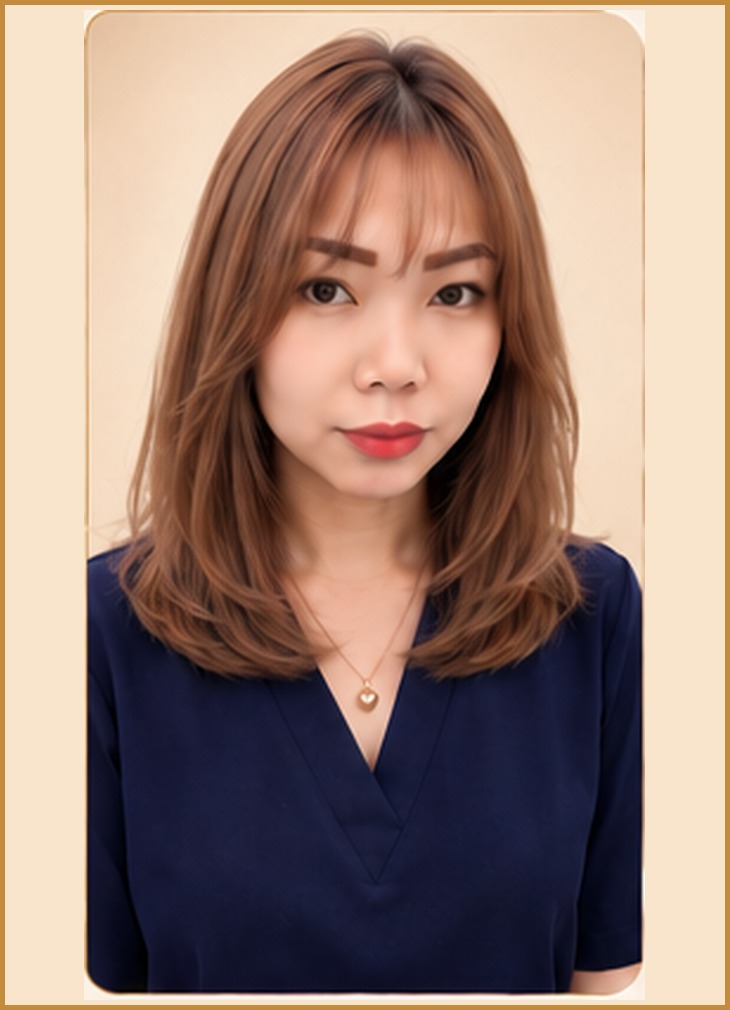 Airy Bangs Layer, front view