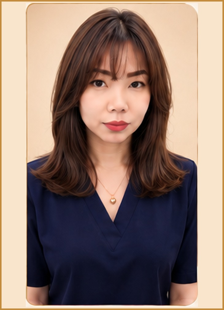 Birkin Bangs With Medium Hair, front view