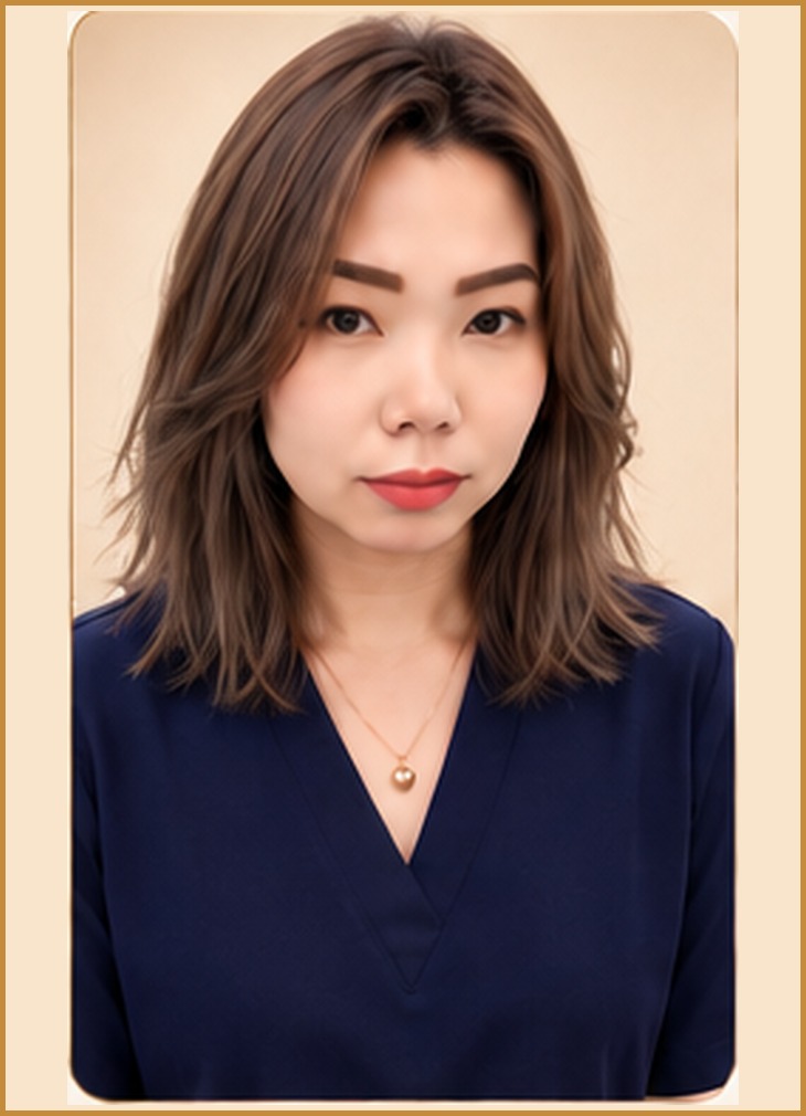 Shoulder-Length, Choppy Layers Cut for Thin Hair, front view