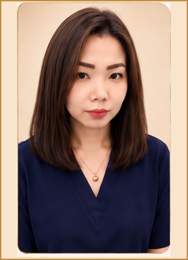 Shoulder-Length Haircut, front view