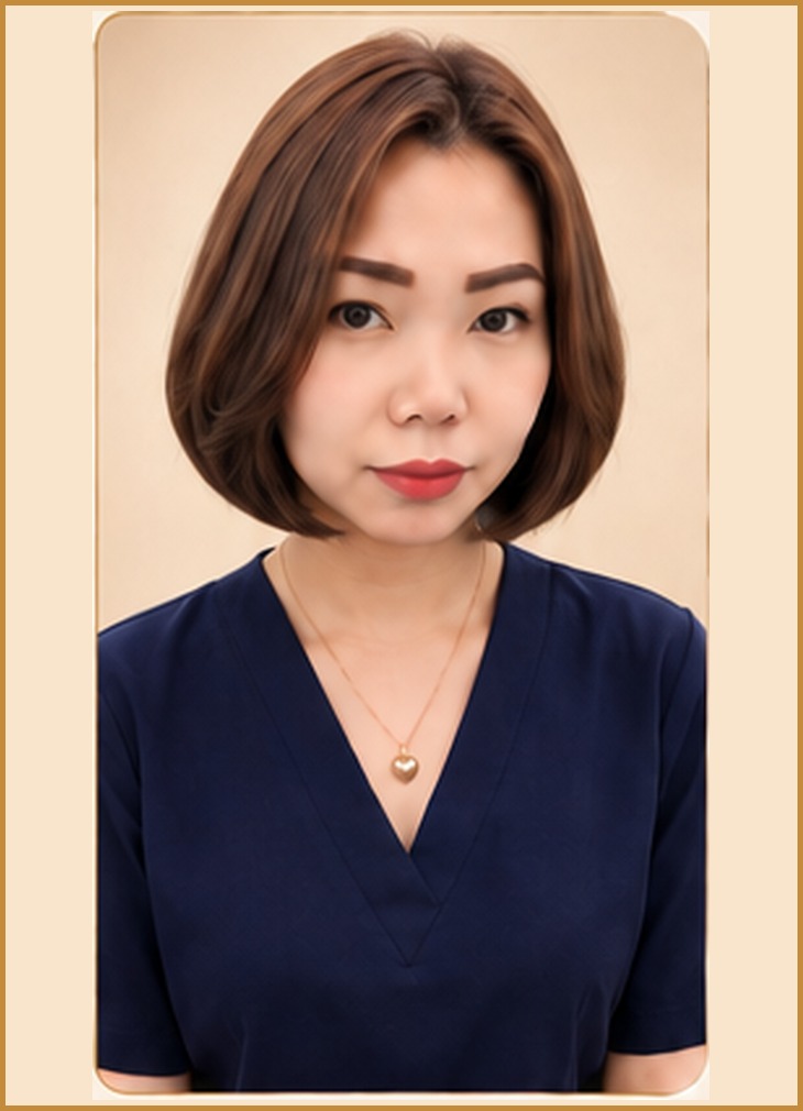 Vintage Chin-Length Bob, front view