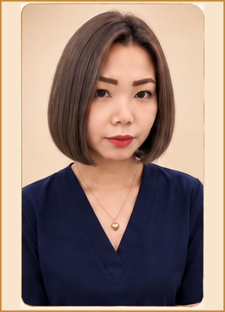 Stylish Chin-Length Blunt Bob, front view