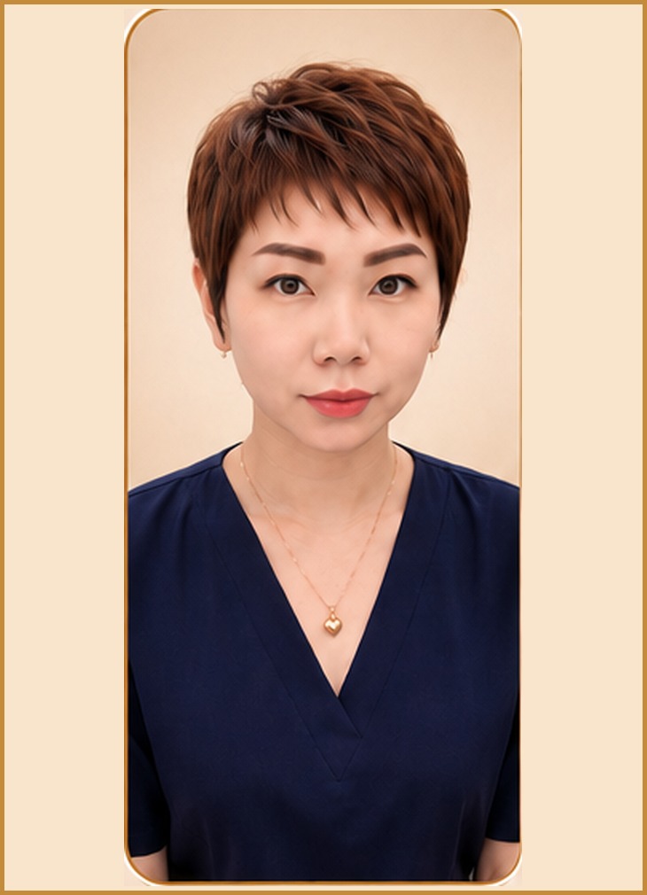 Pixie Cut - Classic Tapered Variation, front view